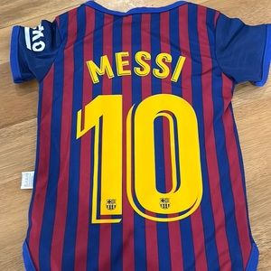 NWT “vintage” MESSI JERSEY 12m onesie FC Barca
